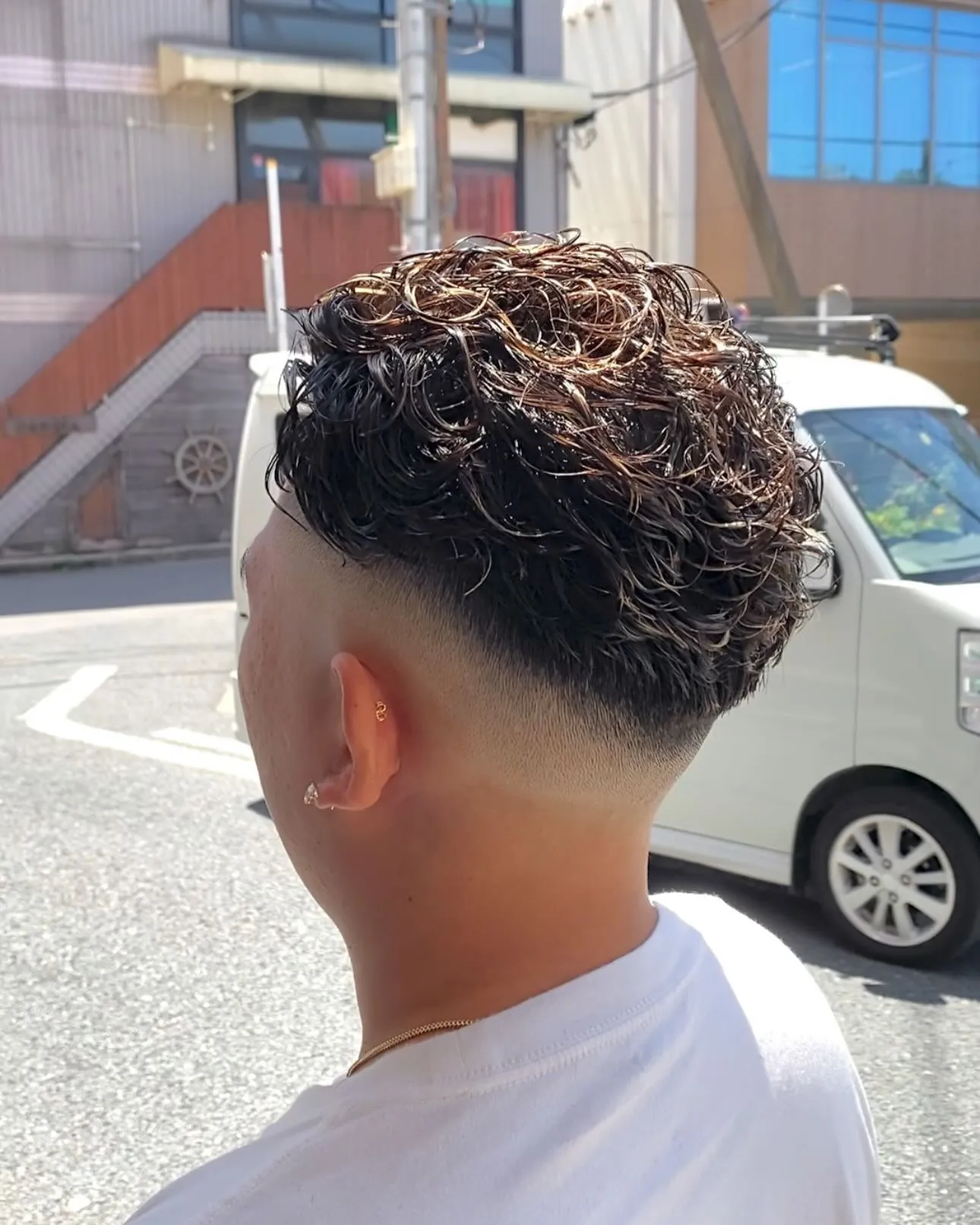 スキンフェード　パーマヘア