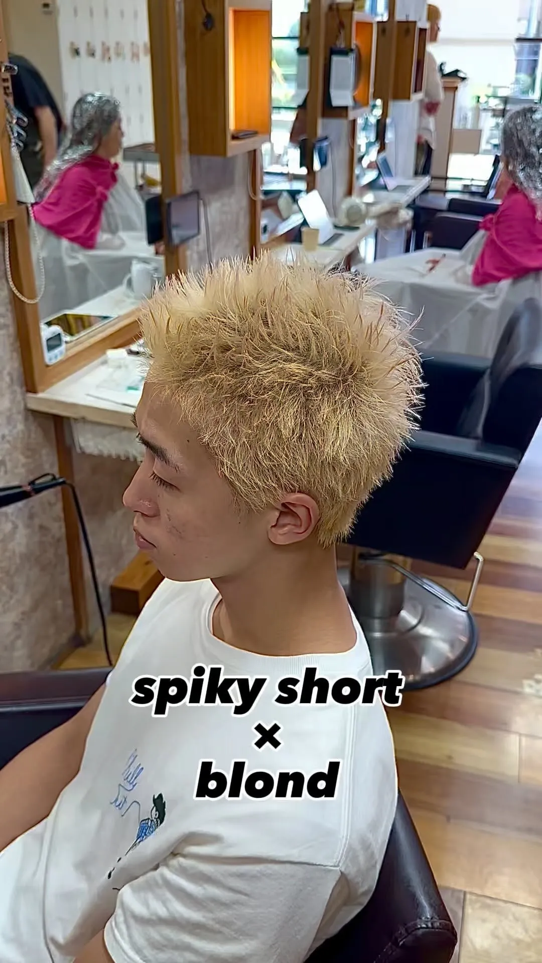 blond×spiky short