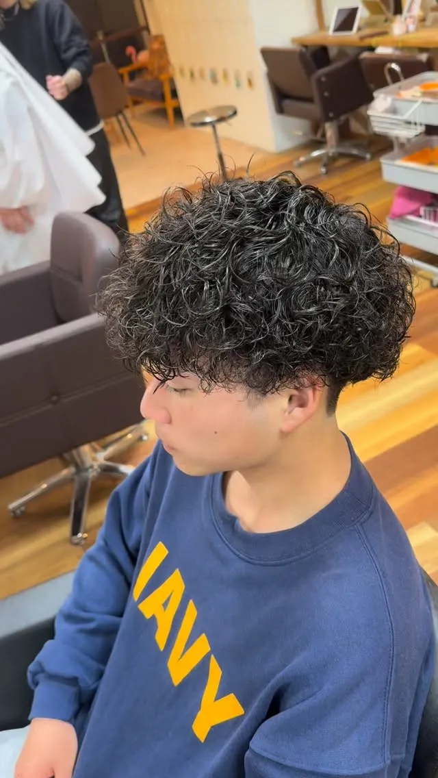 メンズに人気のプードルパーマ🐩